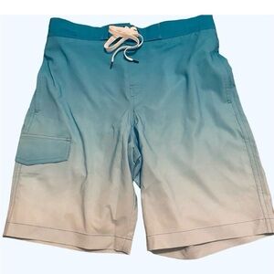Sonoma Blue Board Shorts Ombré Gradient Design size Small NWT